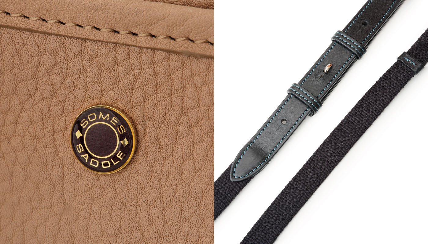 馬具のモチーフに取り入れたレザーバッグ